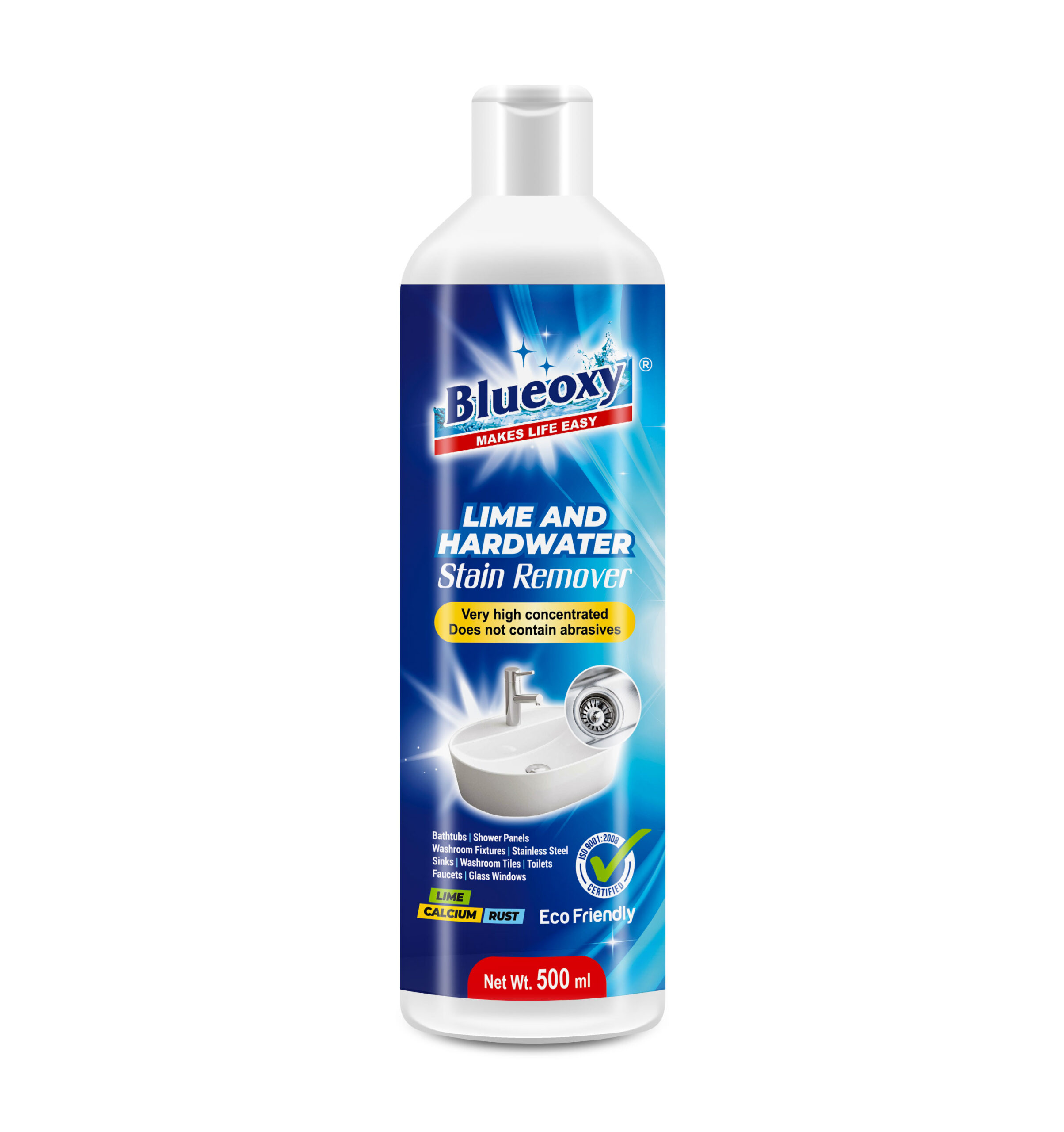 Blueoxy Lime & Hardwater Stain Remover 500 ml – Concentrate: Your